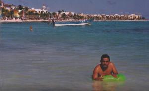 Carlos' first trip to Cancun in 2008.