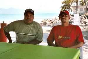 Jose (right) with his friend Raul in San Blas